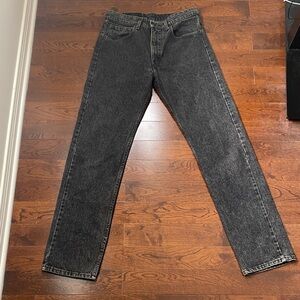 Vintage Levi’s 505 Men’s Stonewashed Black Denim Jeans 33W 34L (Measure 32x33)